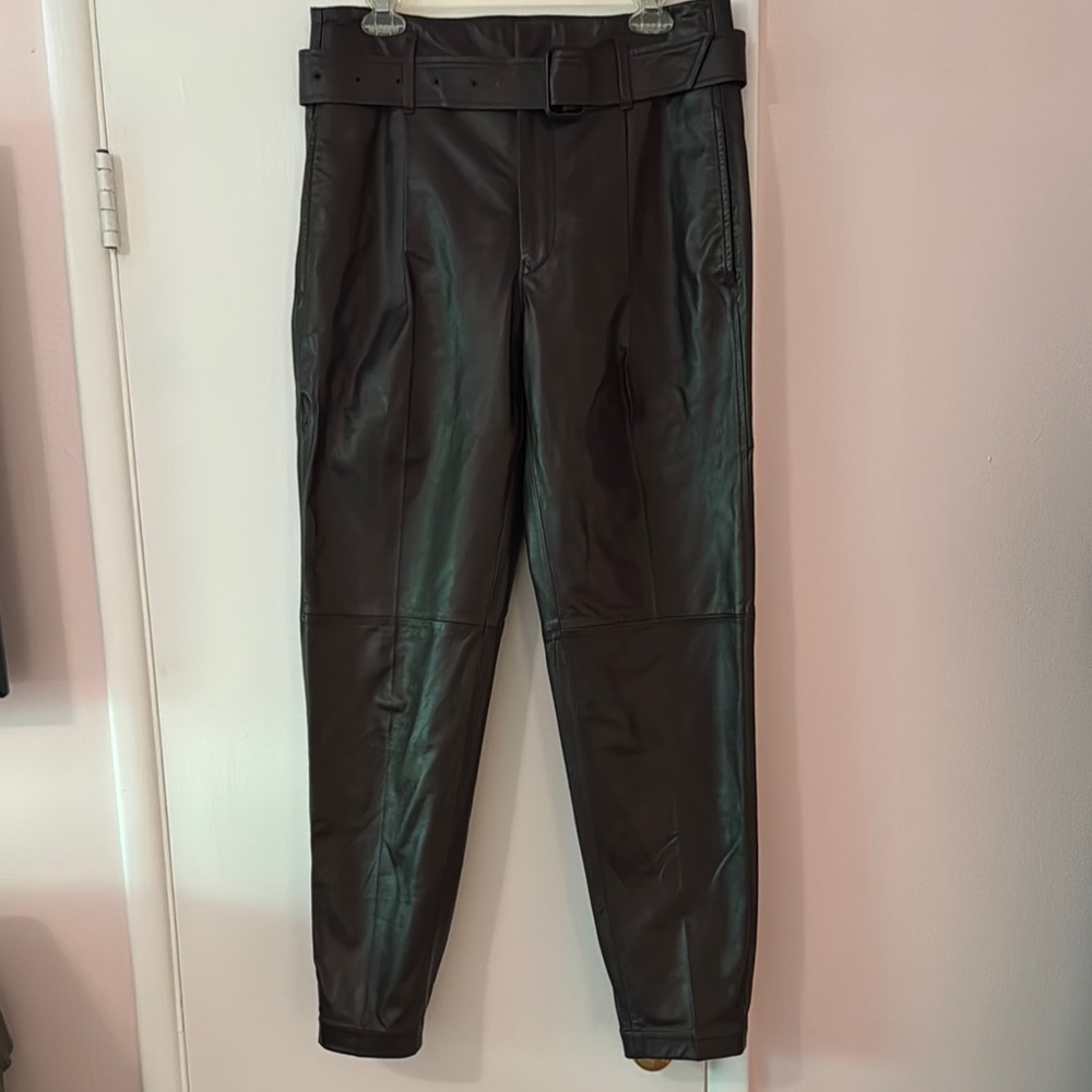 Ralph Lauren brown leather pants